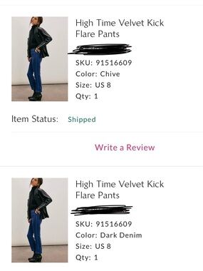 High Time Velvet Kick Flare Pants - Olive